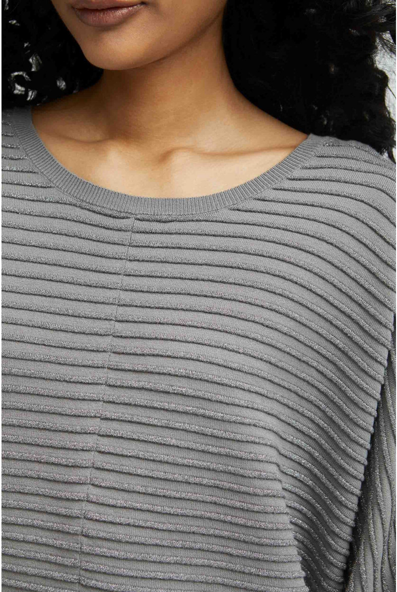 Trui in lurex met ronde hals