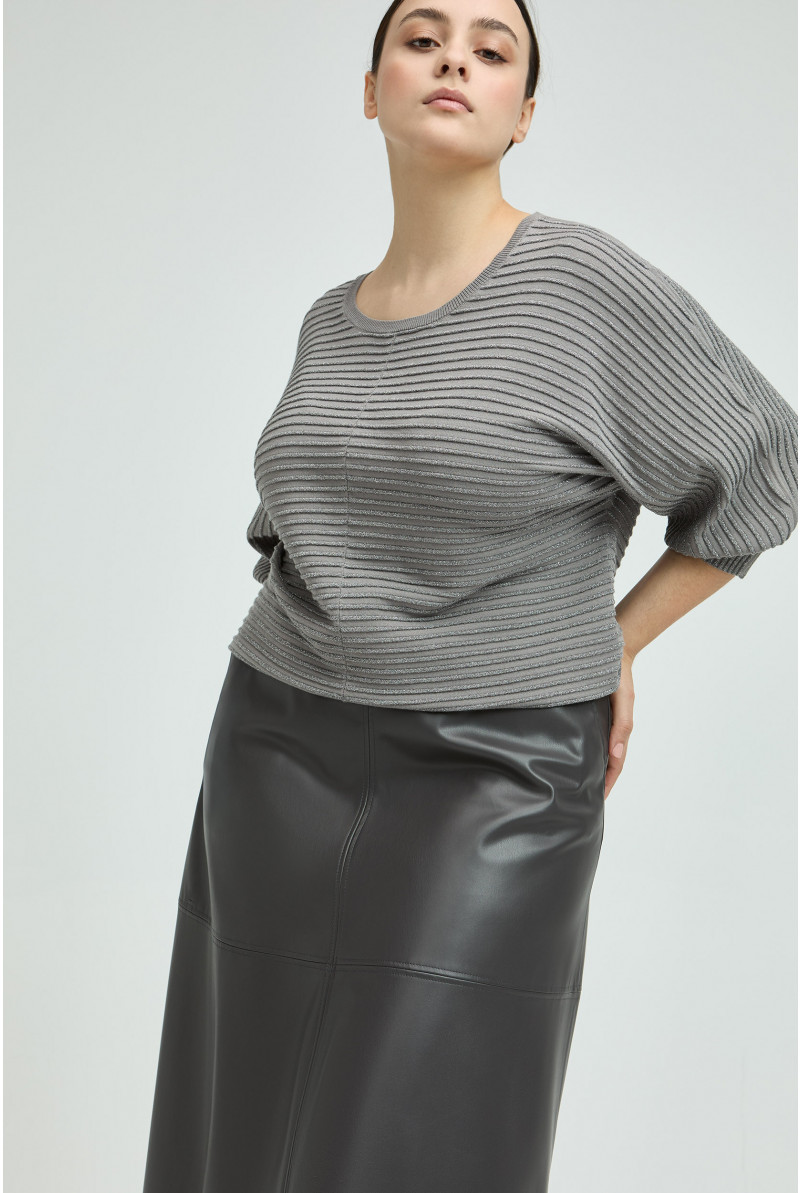 Trui in lurex met ronde hals