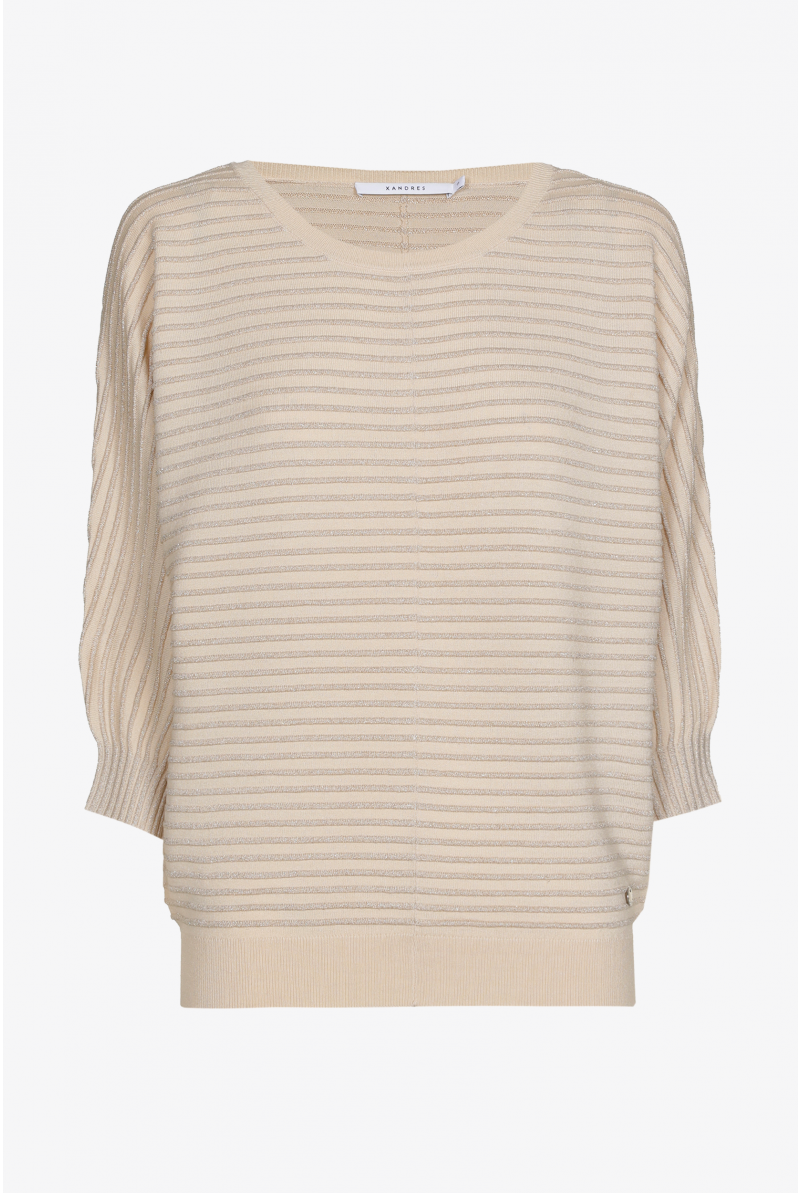 Trui in lurex met ronde hals