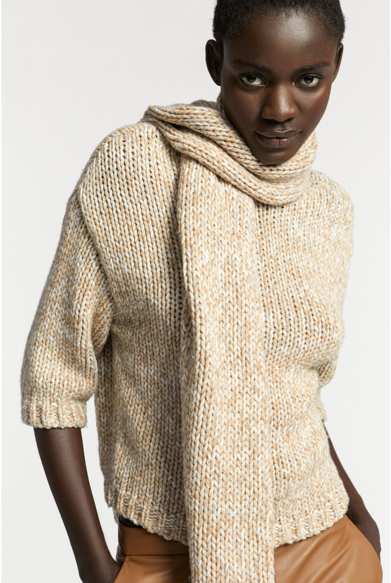 Gold knit jumper on sale