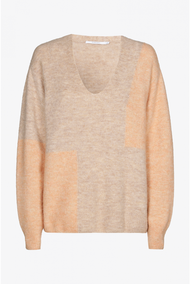 Colorblock trui sale