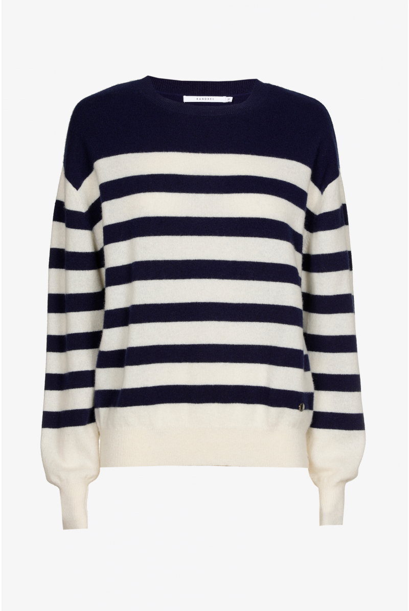 Pull rayé en cachemire