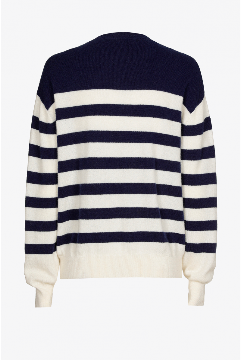 Pull rayé en cachemire