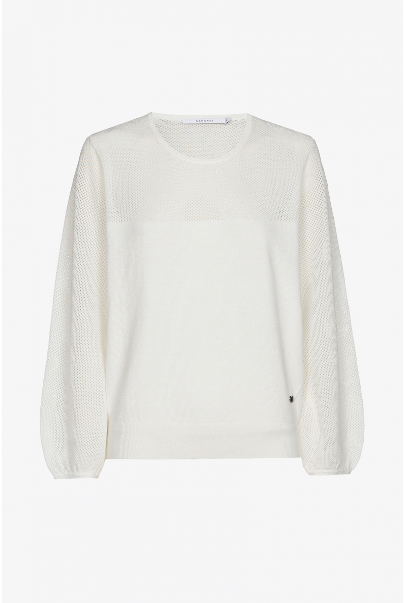 Pull doux en maille ajourée