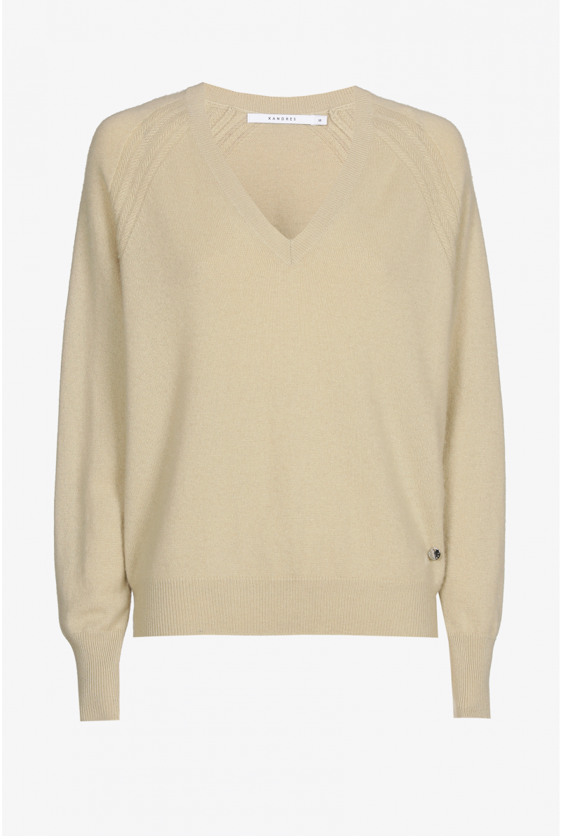 Pull en cachemire avec encolure en V
