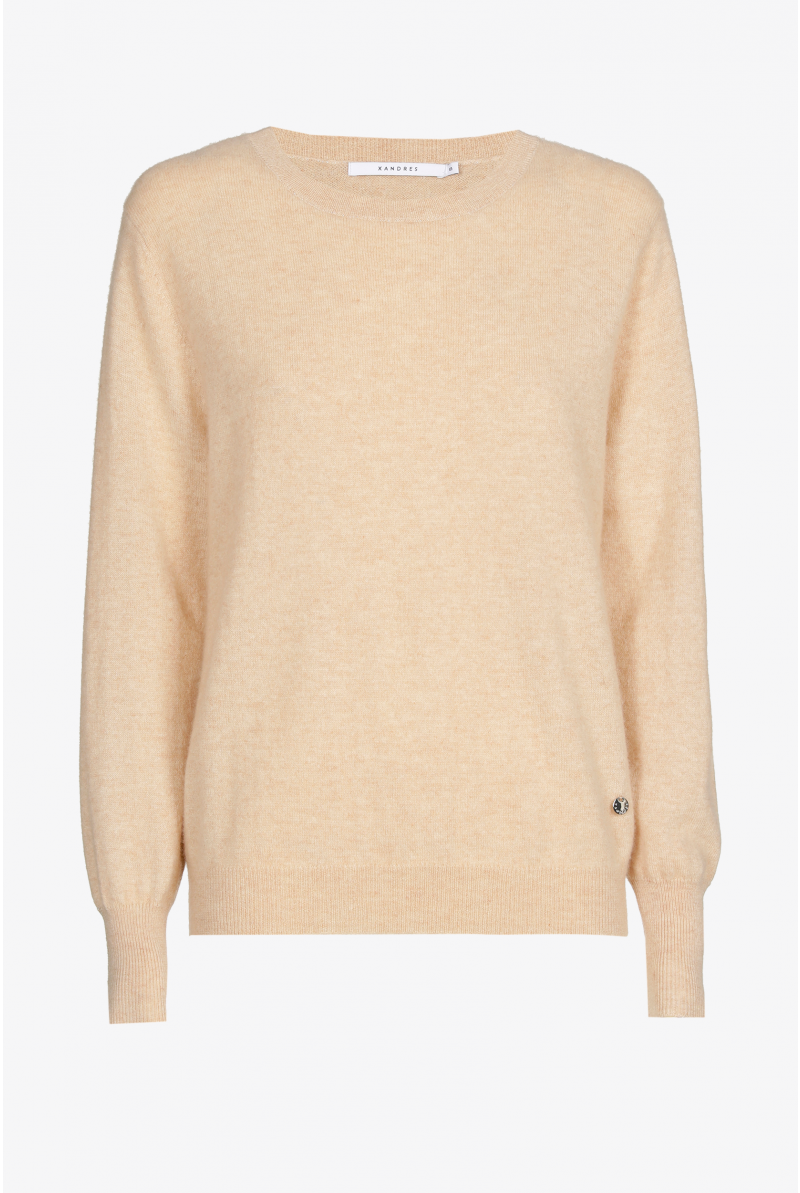 Cashmere pull met ronde hals