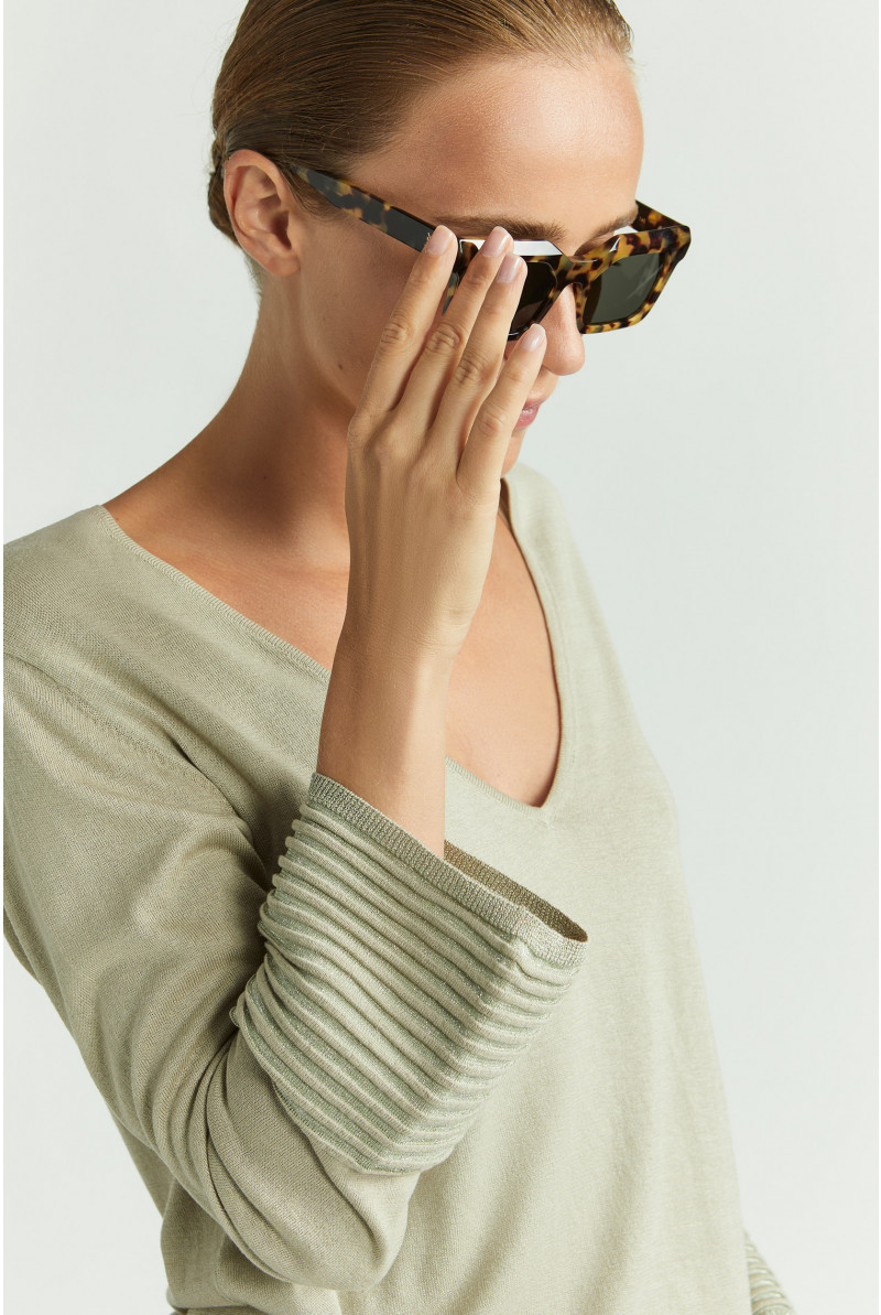 Pull d’été en soie et en lurex