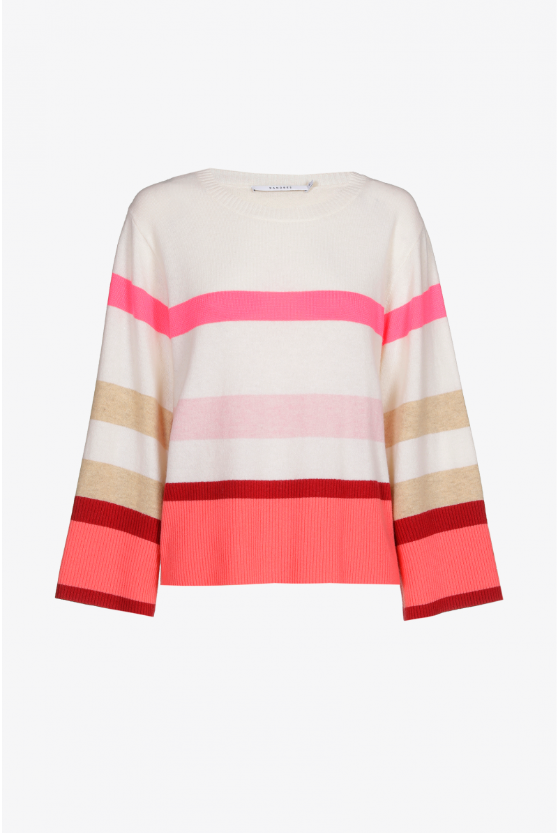 Gestreepte pull van zomerse wolmix