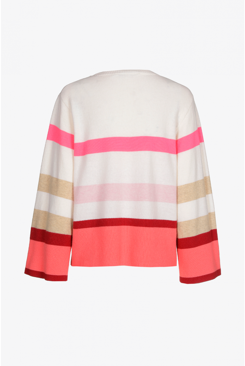 Gestreepte pull van zomerse wolmix