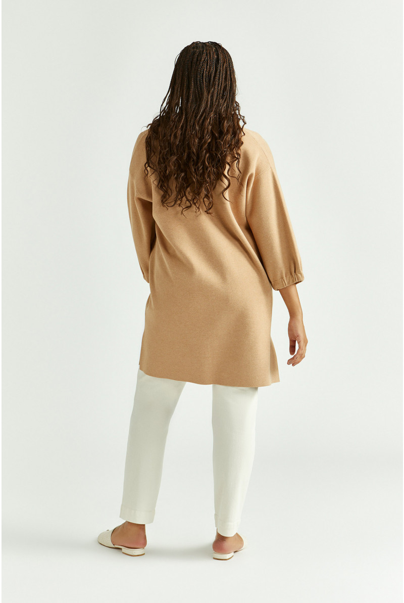 Gilet long sans fermeture