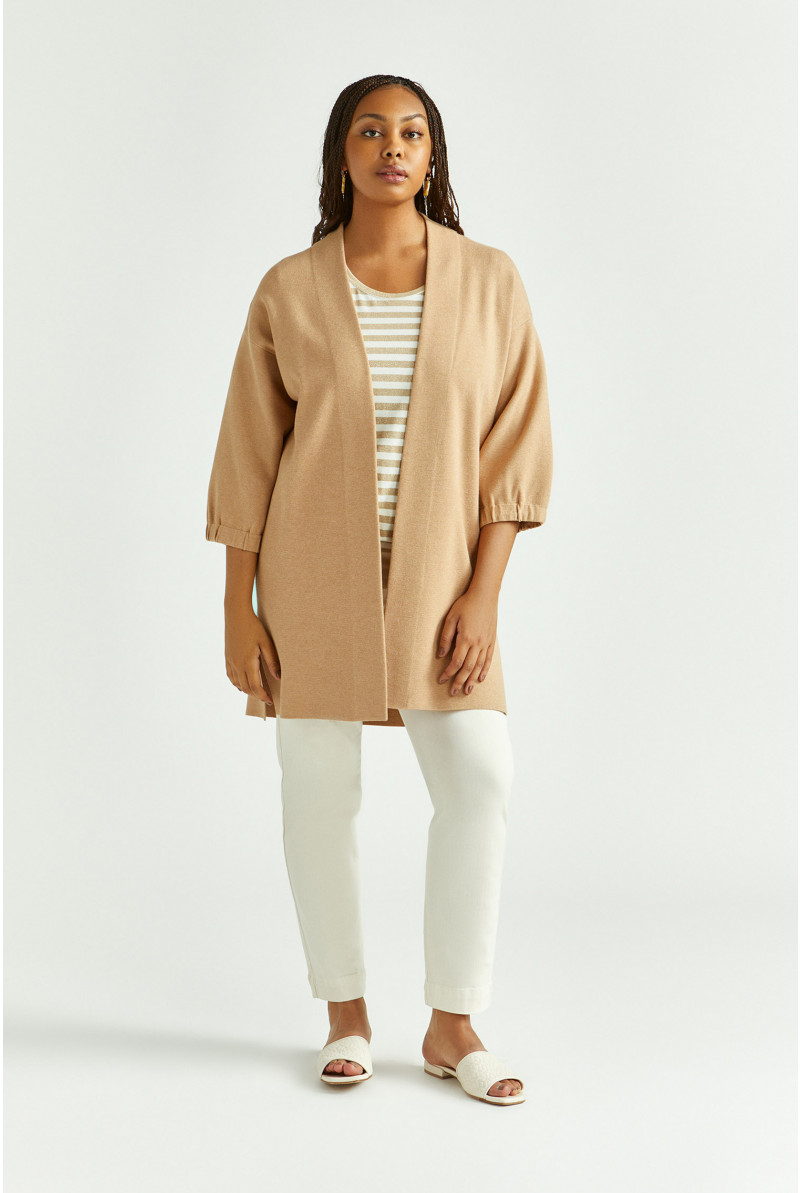 Gilet long sans fermeture