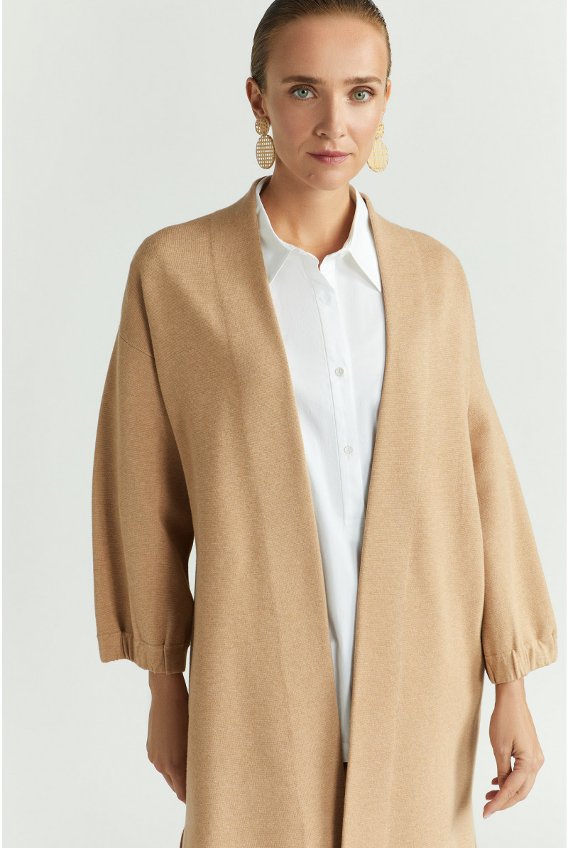 Gilet long sans fermeture