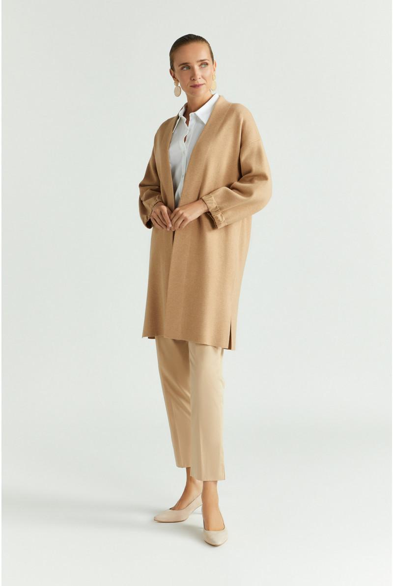 Gilet long sans fermeture