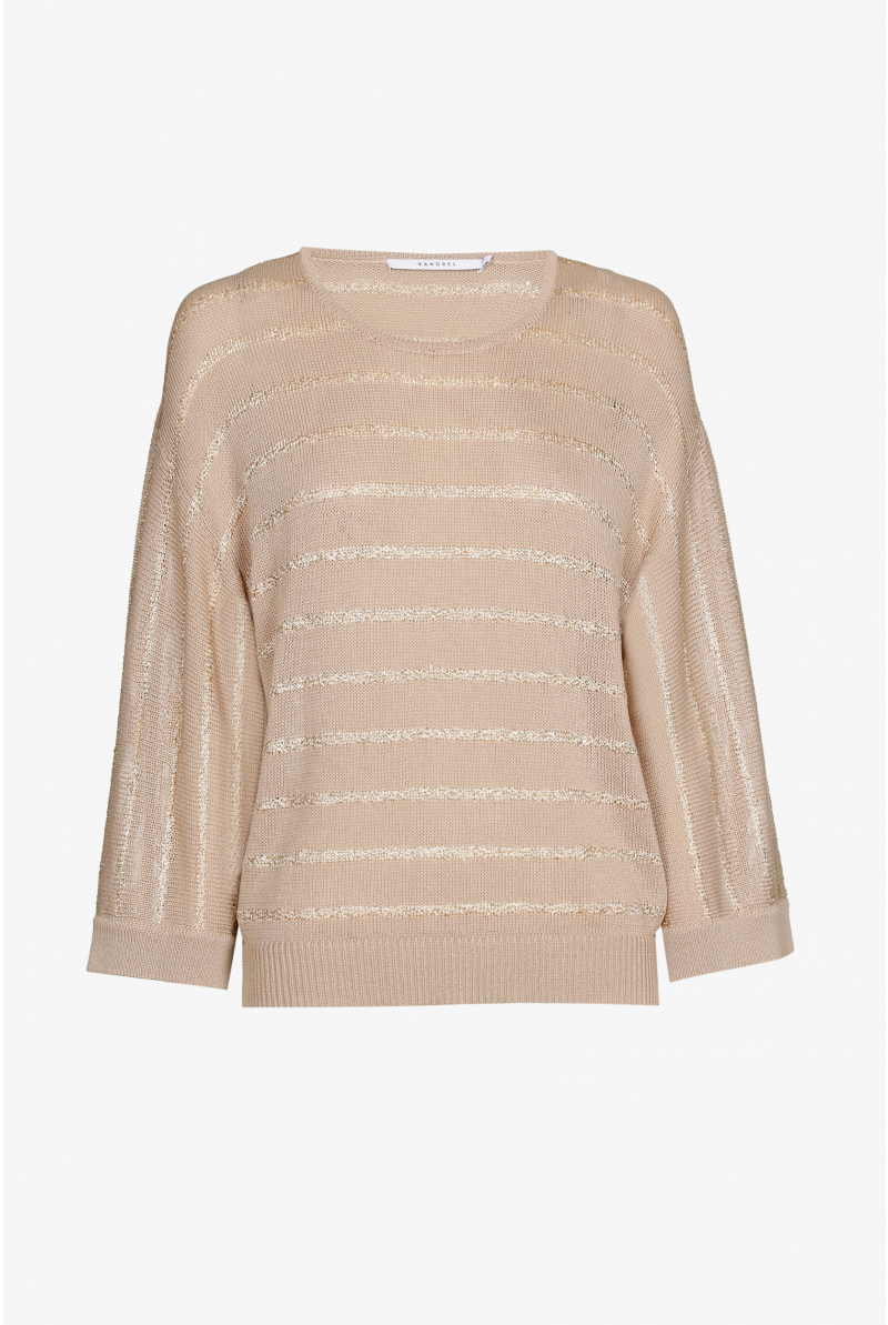 Gestreepte pull van fijne viscose