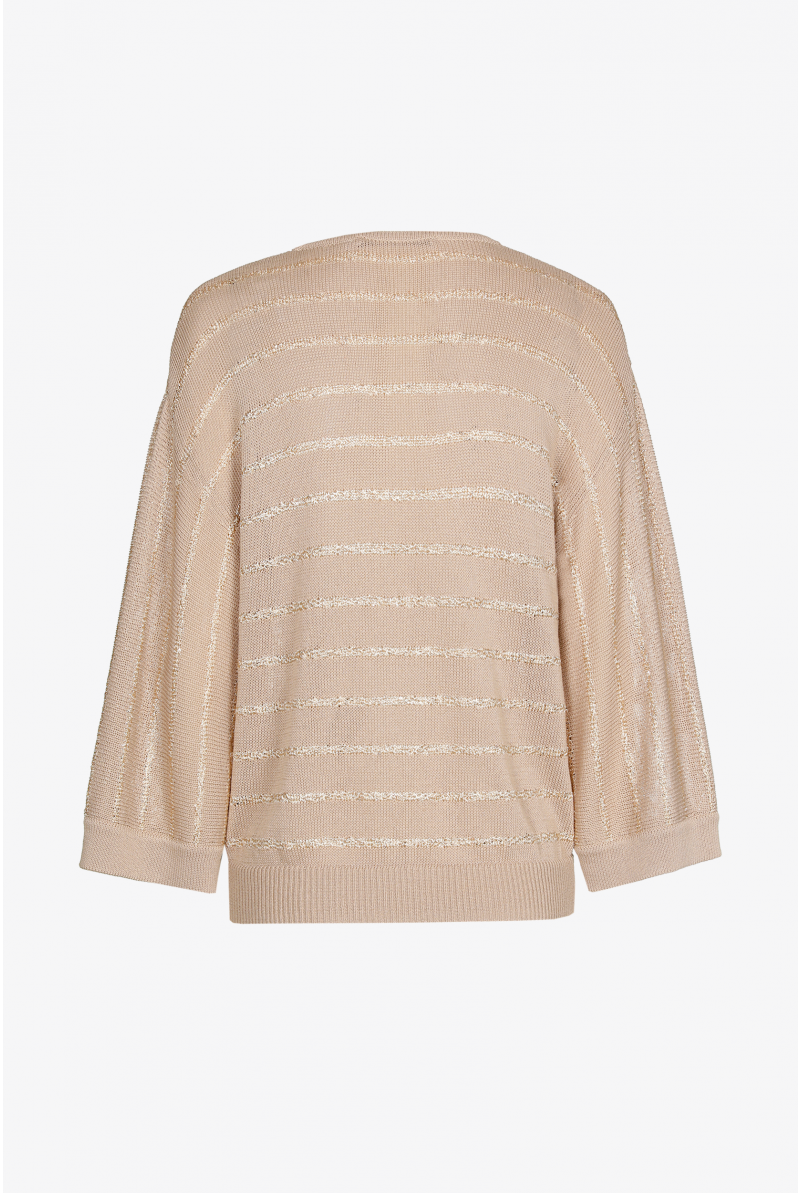Gestreepte pull van fijne viscose