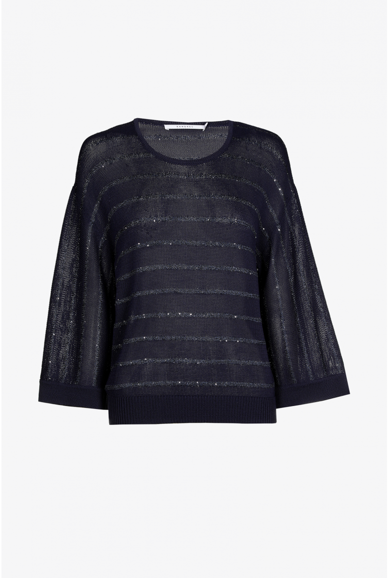 Pull rayé en viscose fine