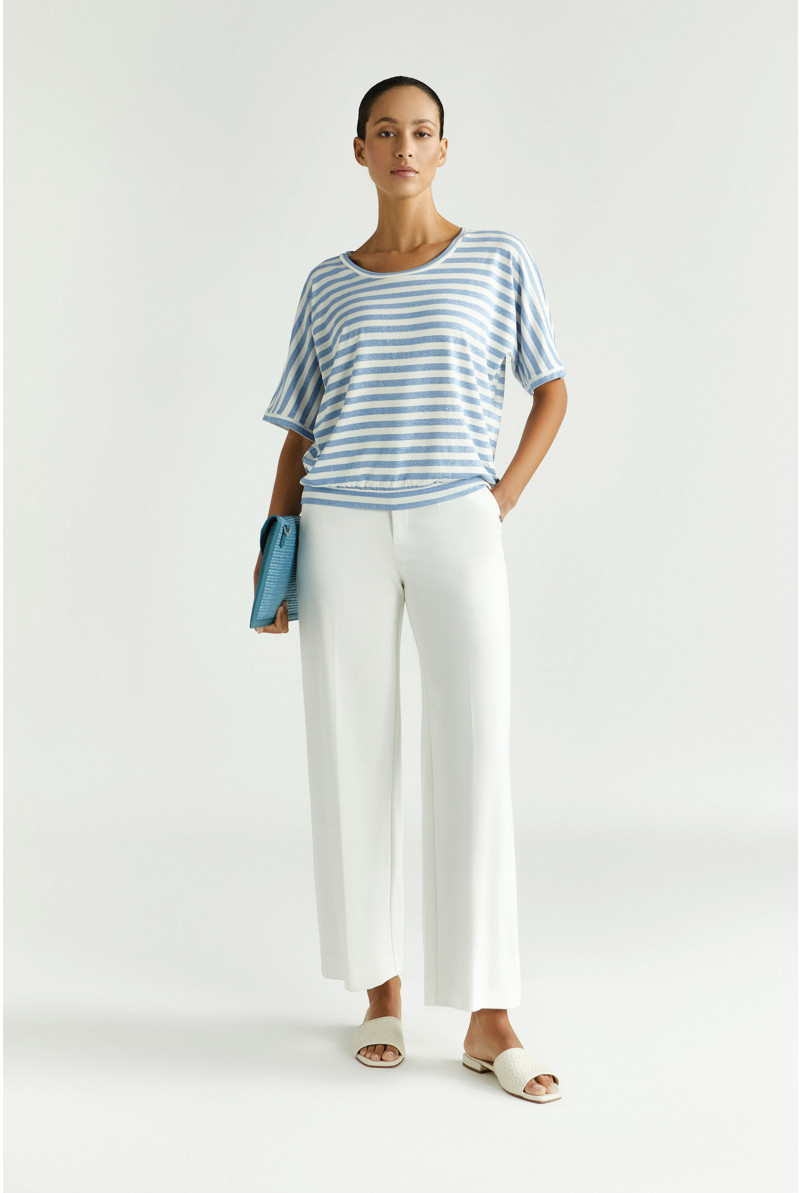 Gestreept T-shirt met lurex