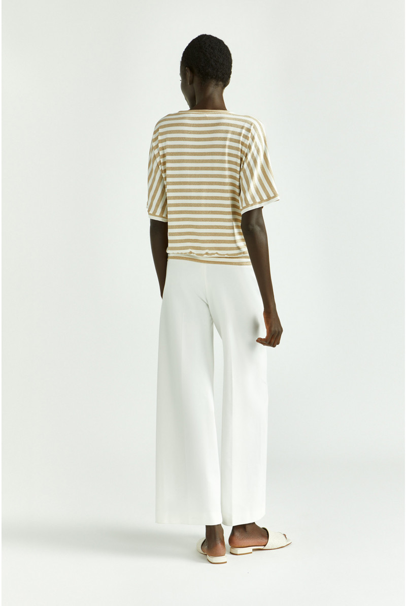 Striped T-shirt with lurex