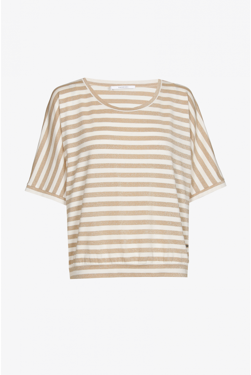 Striped T-shirt with lurex