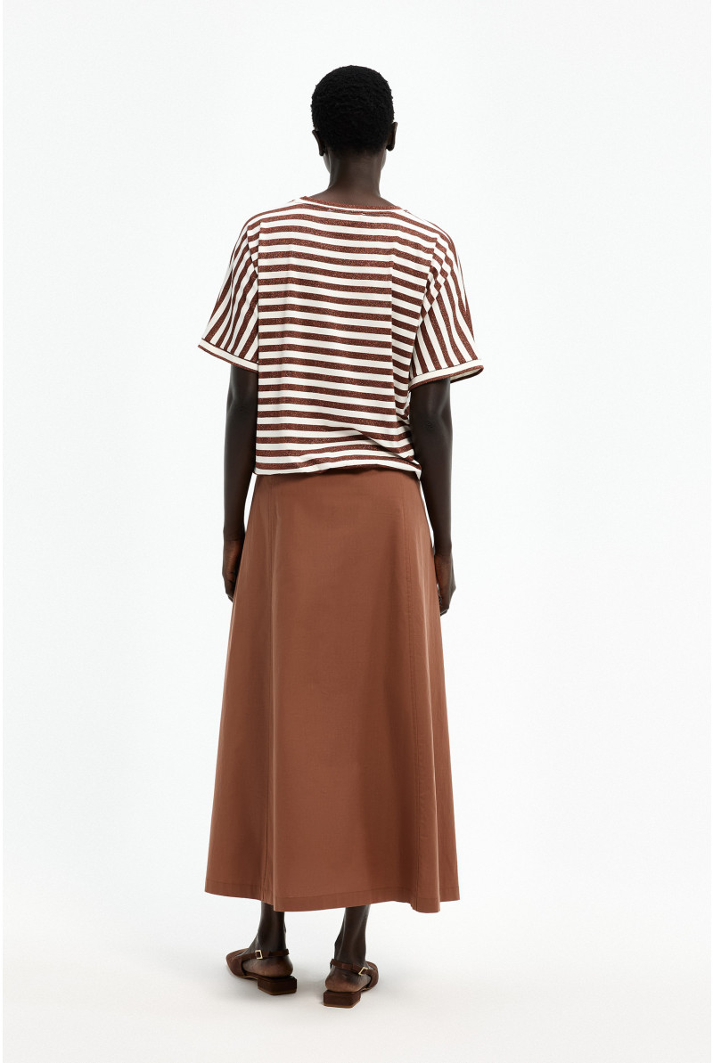 T-shirt à rayures en lurex