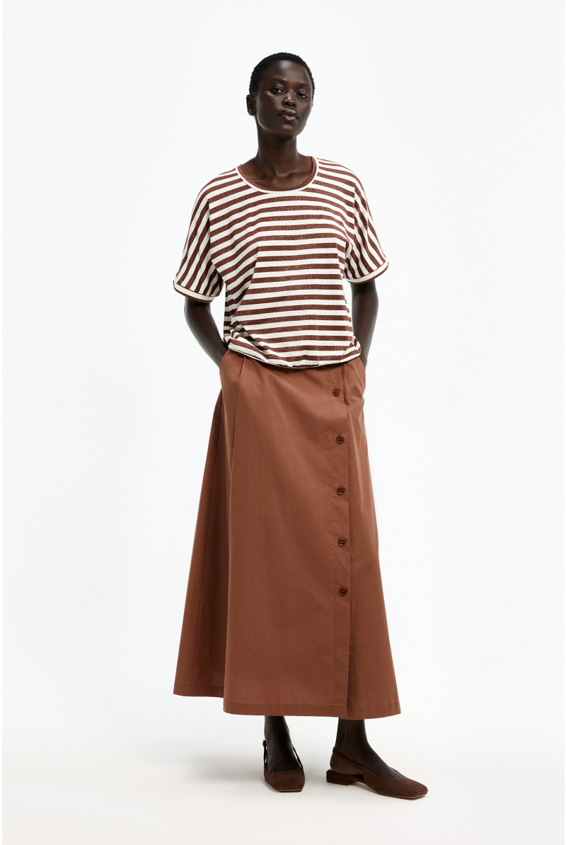 T-shirt à rayures en lurex