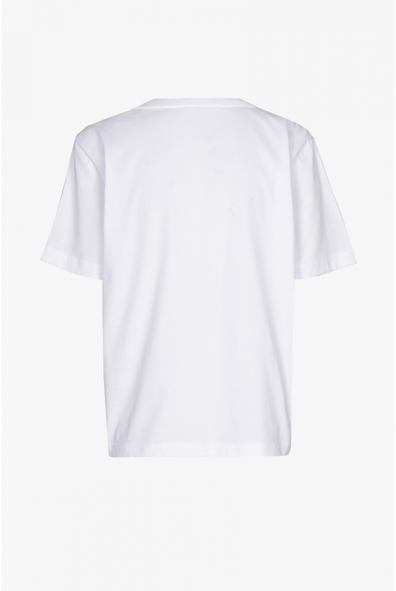 T-shirt with silver neckline