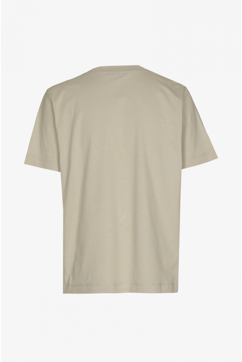 T-shirt with silver neckline