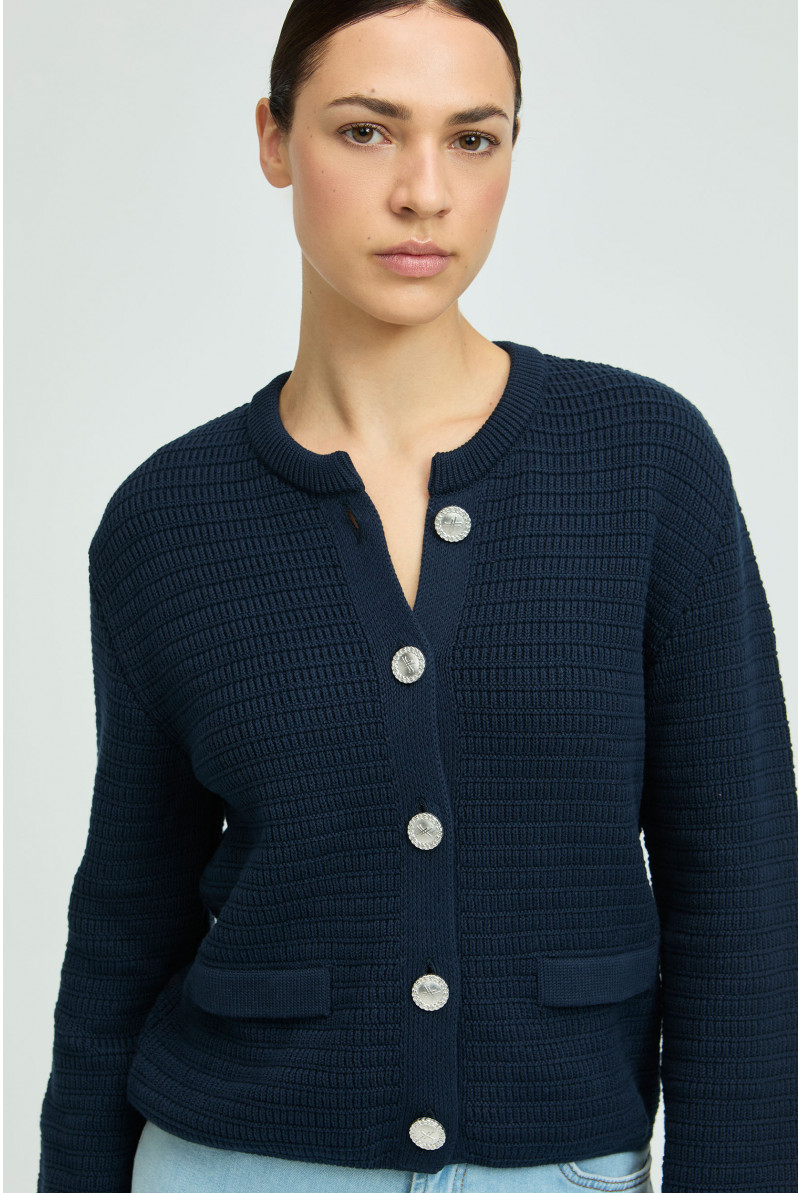 Veste en coton tricoté