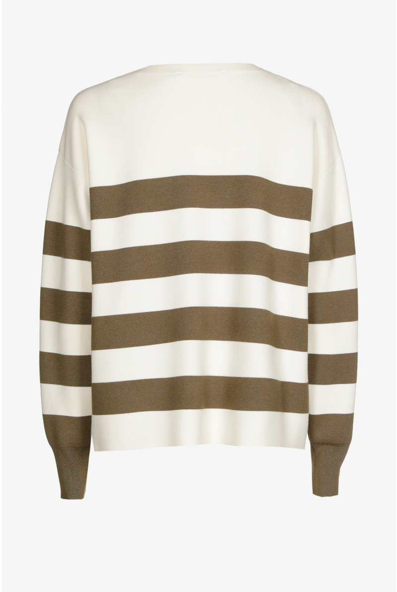 Pull rayé en tissu milano