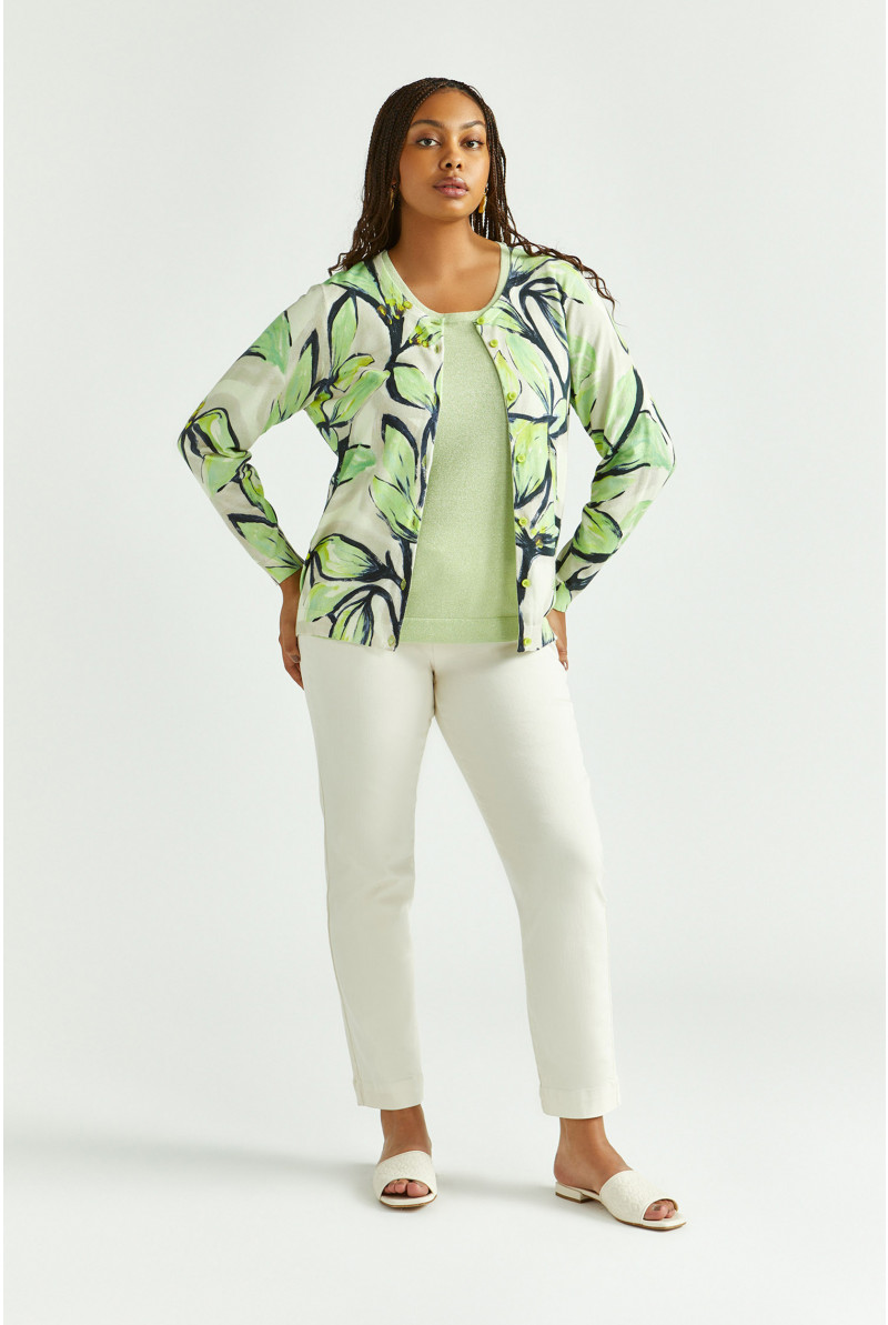 Katoenen gilet met bloemenprint