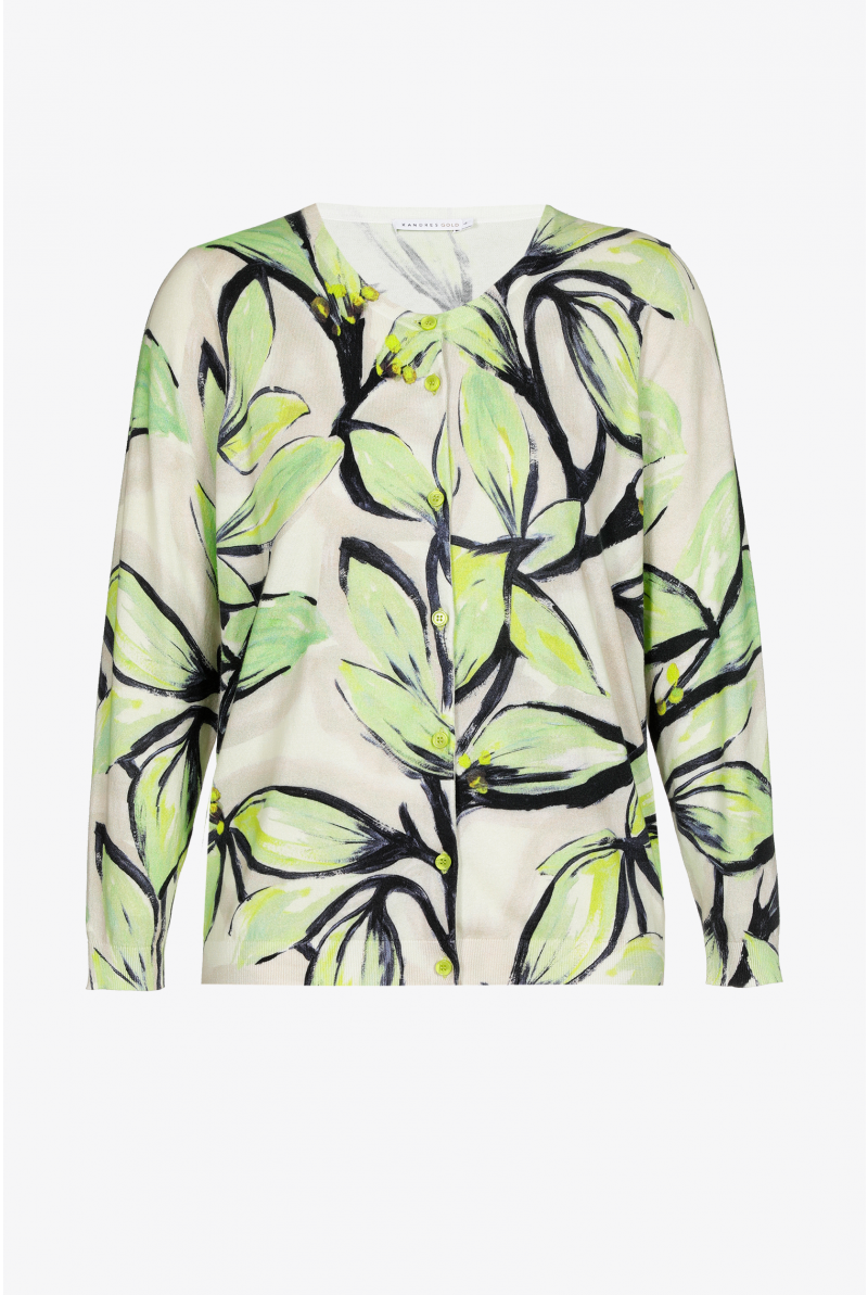 Katoenen gilet met bloemenprint