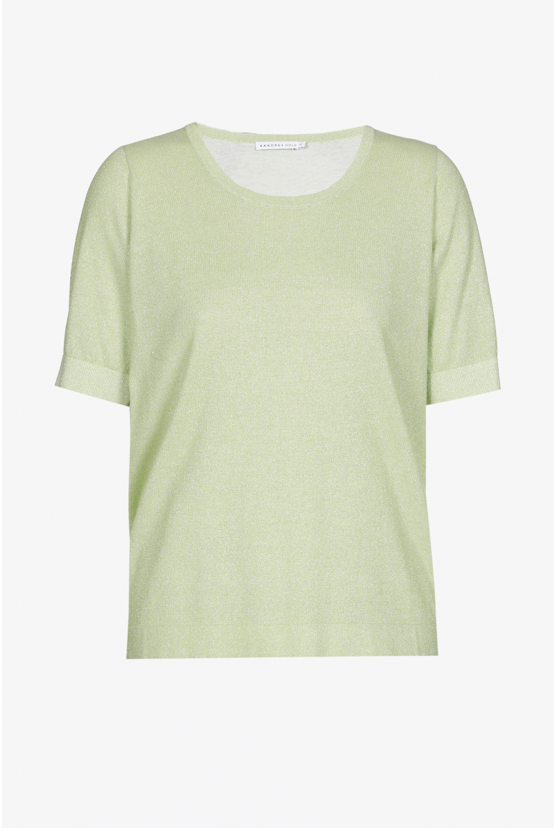 Baumwollpullover mit Lurex
