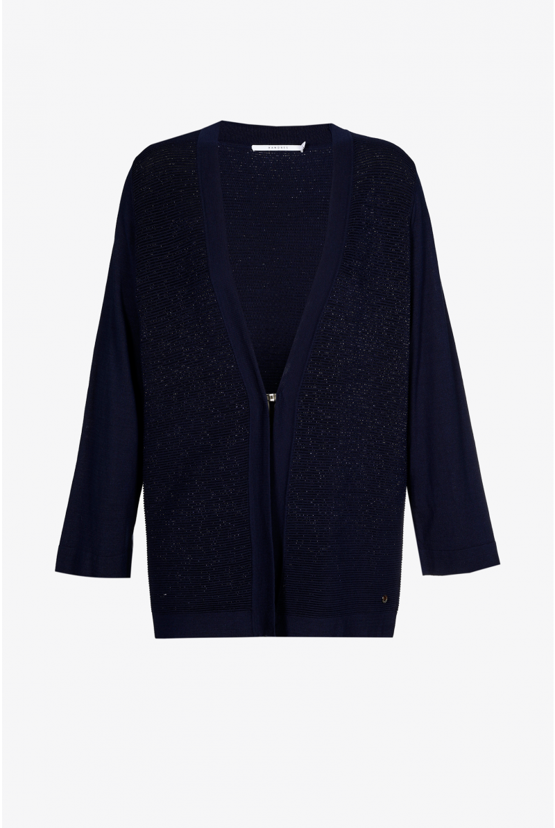 Soepelvallende gilet met zijde