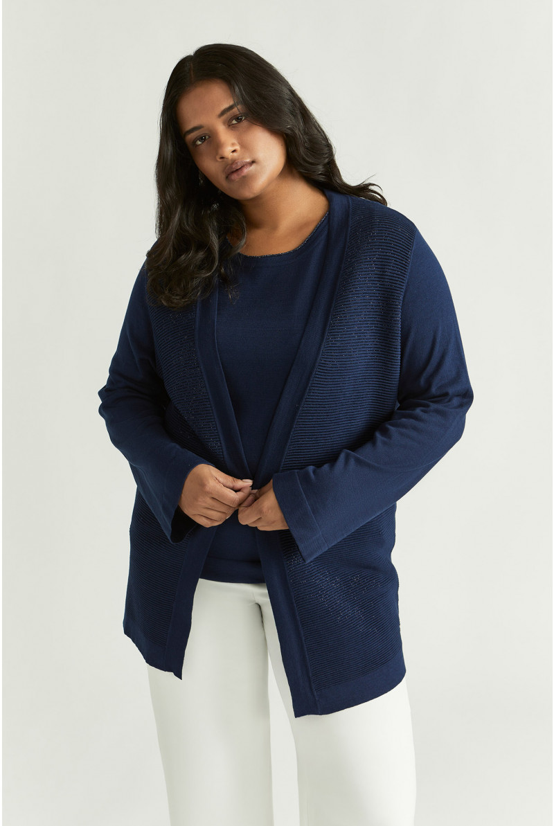 Soepelvallende gilet met zijde