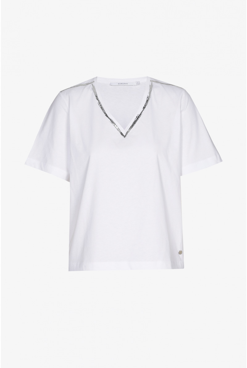 T-shirt avec détail argenté