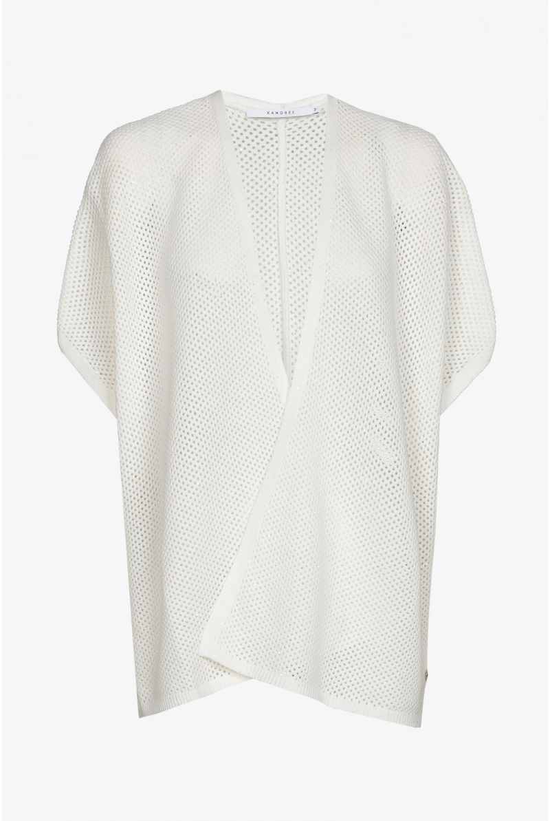 Openwork knitted waistcoat