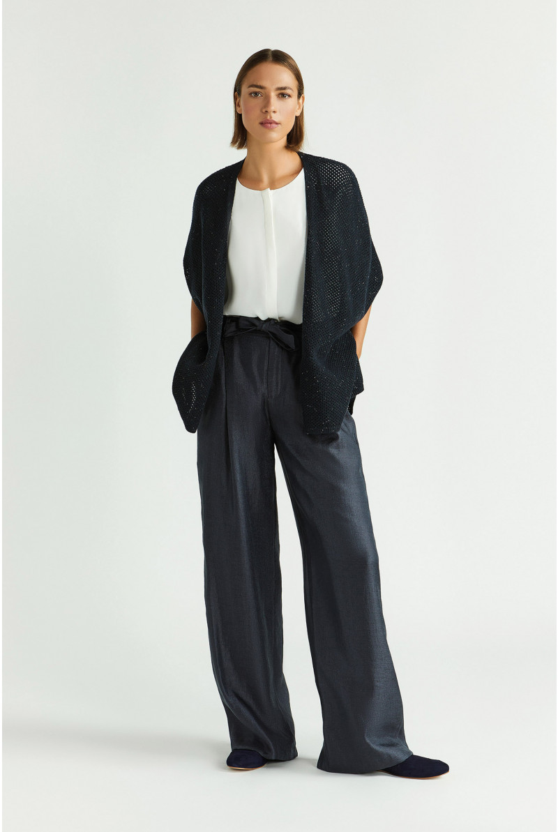 Gilet mit Ajourmuster