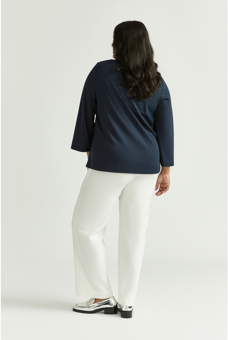 T-shirt met boothals