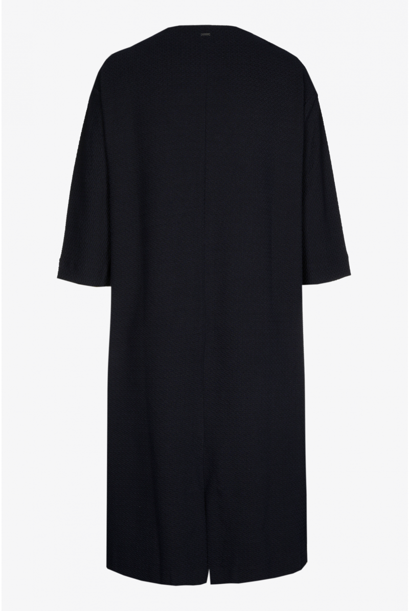 Midi dress with waffle stitching