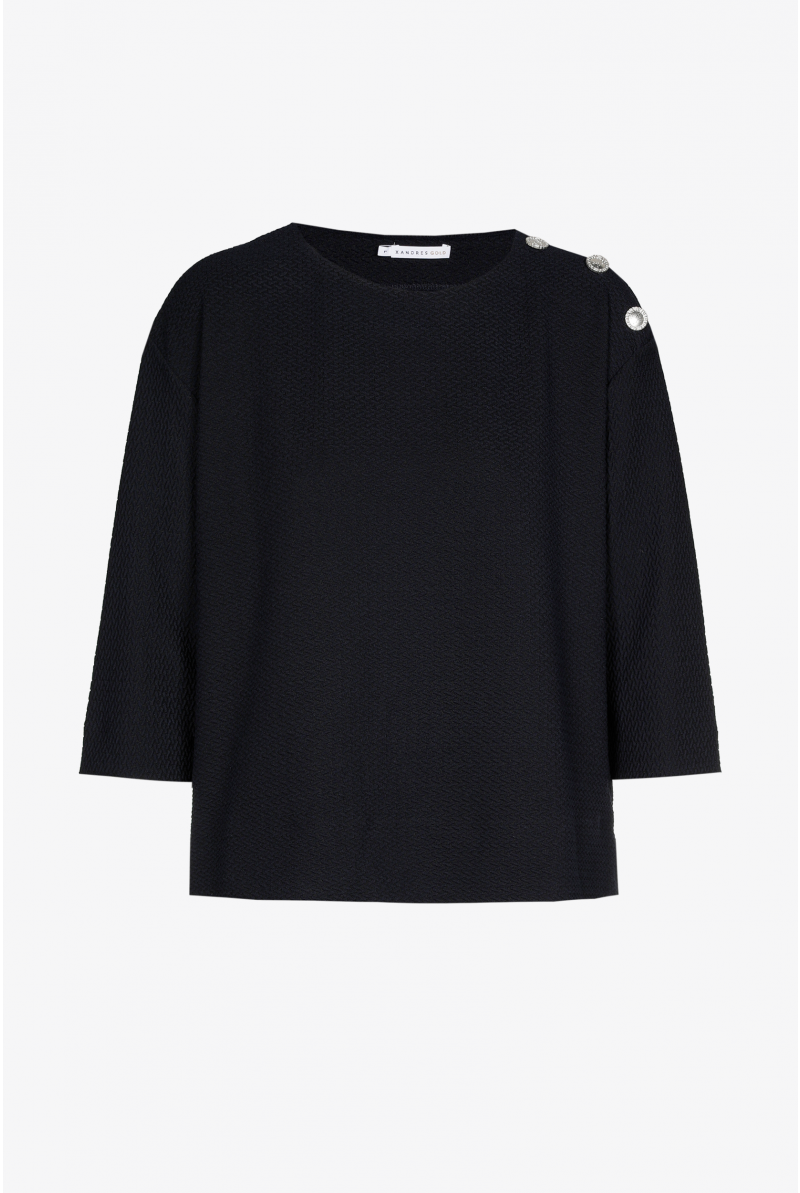 T-Shirt mit Waffelmuster 