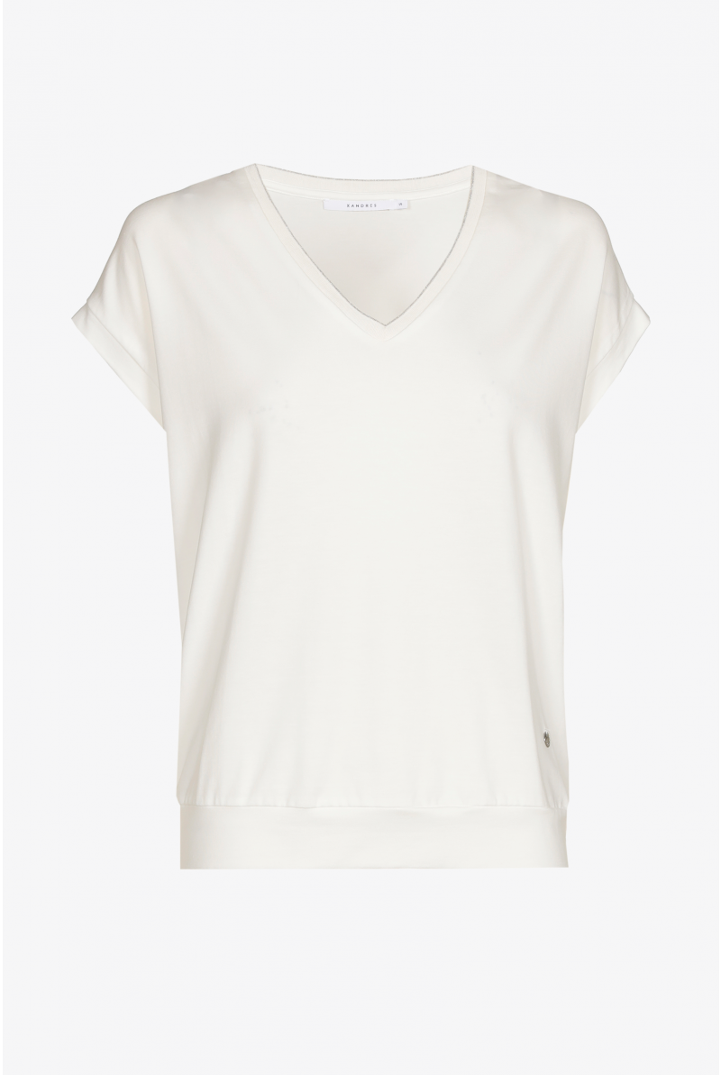T-shirt en jersey avec encolure en V