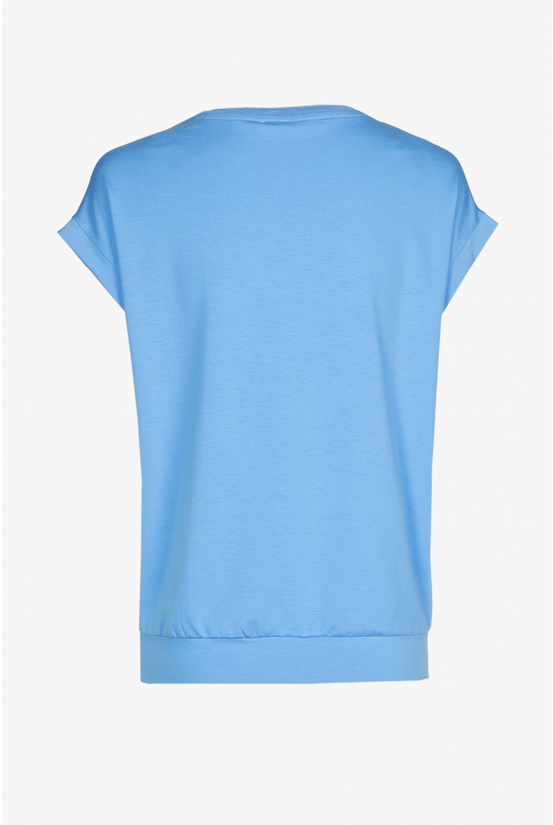 Jersey T-shirt with V-neck