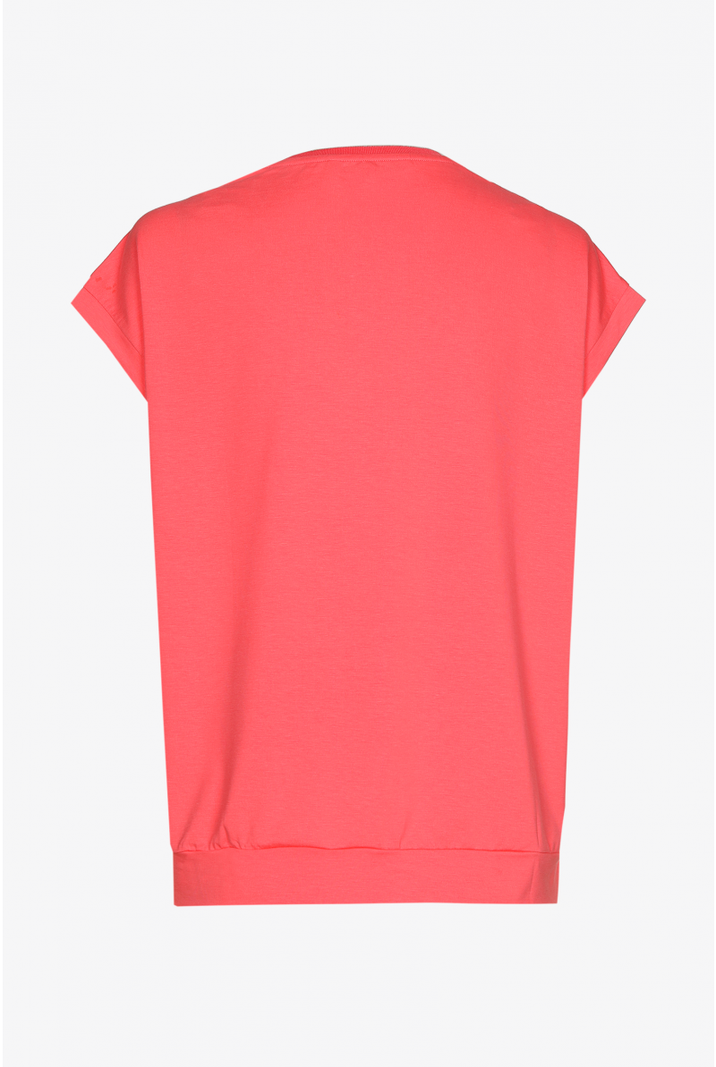 Jersey T-shirt with V-neck