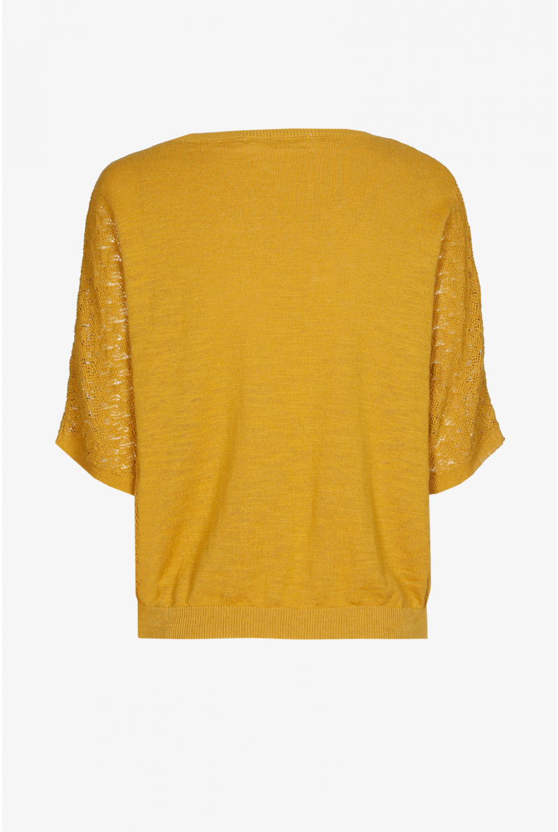 Jumper with openwork knit details