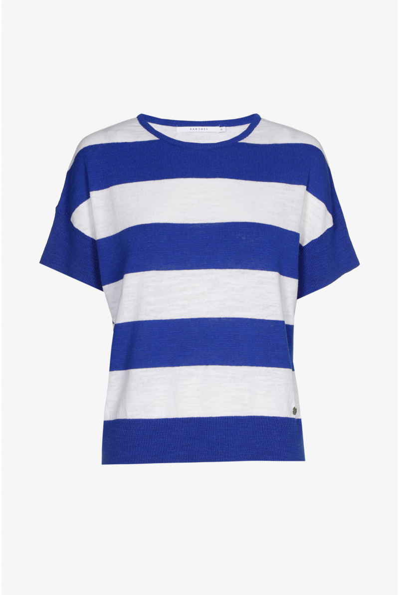 Jumper with block stripes