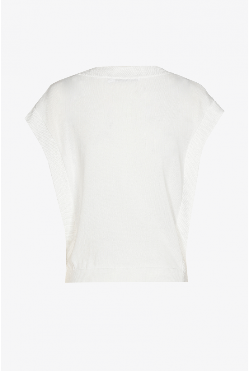 Mouwloze pull met fantasieboord