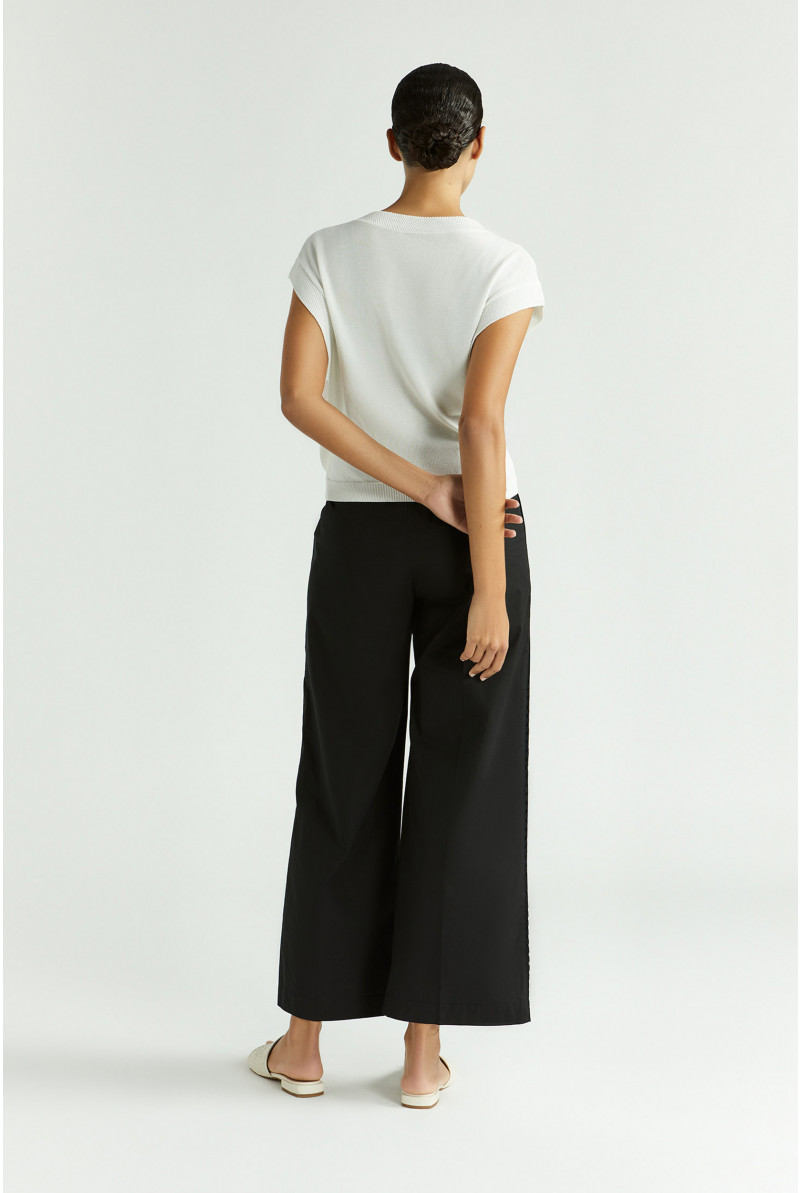 Mouwloze pull met fantasieboord