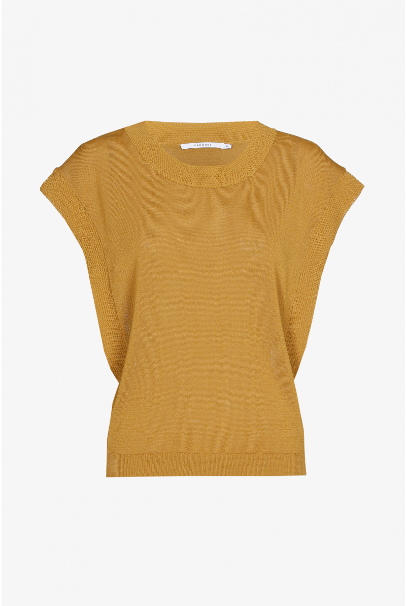 Mouwloze pull met fantasieboord