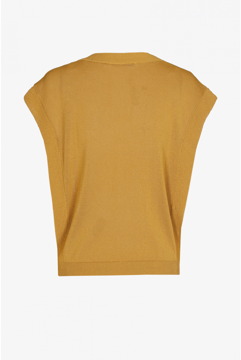 Mouwloze pull met fantasieboord
