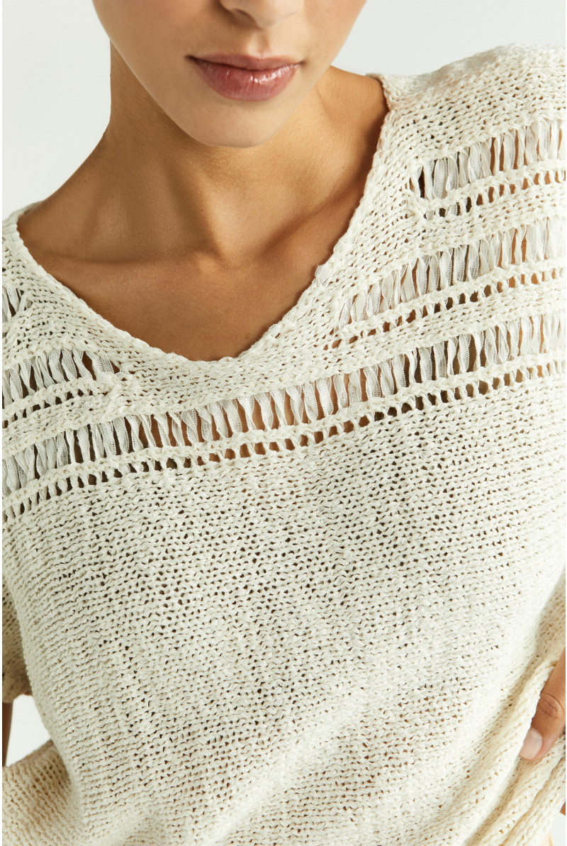 Pull en maille ajourée
